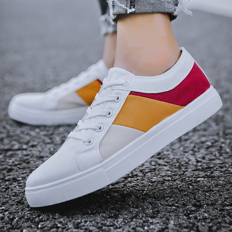 Canvas shoes Korean version of cloth shoes sports casual shoes student trend flat shoes Upper material: canvas Sole Material: Rubber Upper height: low Sole technology: Viscose shoes Cortical features: sheep suede Style: Korean Heel shape: inner height Col
