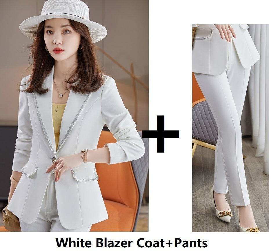 Women's Fashion Casual Business Wear Temperament Suits Product information: Material: Polyester Style: simple and stylish Features: solid color Colour: gray, white, pink, black Size Information: Note: 1. Asian sizes are 1 to 2 sizes smaller than European