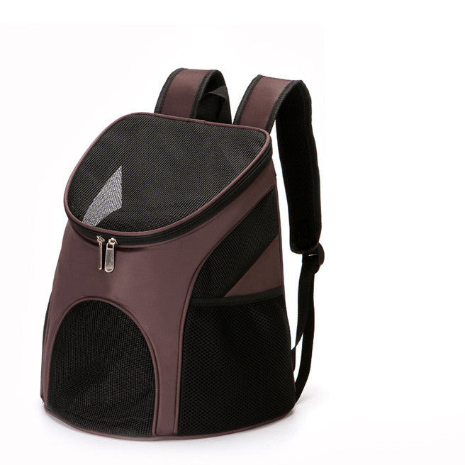Pet Backpack, Pet Outing Bag, Portable Pet Bag Product information: Capacity: 15L-22L Pattern: solid color 4 colors Hardness: medium to soft Specification: S size within 7 kg, L size within 15 kg Color: red, black, brown, blue Packing list : Pet Backpack