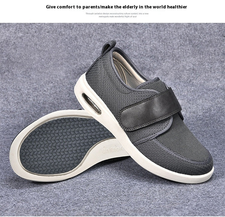Men's New Velcro Casual Shoes Product information: Lining material: Mesh Color: Black, Black gray, blue, dark gray Heel height: low heel (1-3CM) Size: 40, 41, 42, 43, 44, 45, 46, 47, 48, 49, 50, 52, 54 Sole craft: viscose Cutting depth: shallow mouth (les