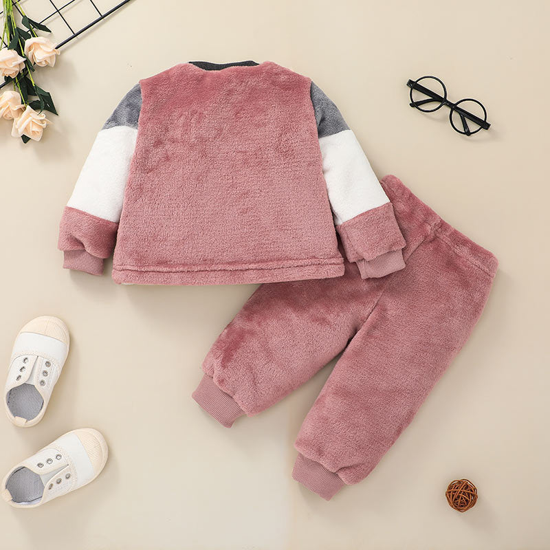 Baby Casual Baby Sweater Suit Clothing Pullover Two-piece Suit Product information: Material:Polyester fiber (polyester) Style:Korean version Features:Two-piece suit Colour:pink Size Information: Size: 68CM,74CM,80CM,86CM,92CM Note: 1. Asian sizes are 1 t