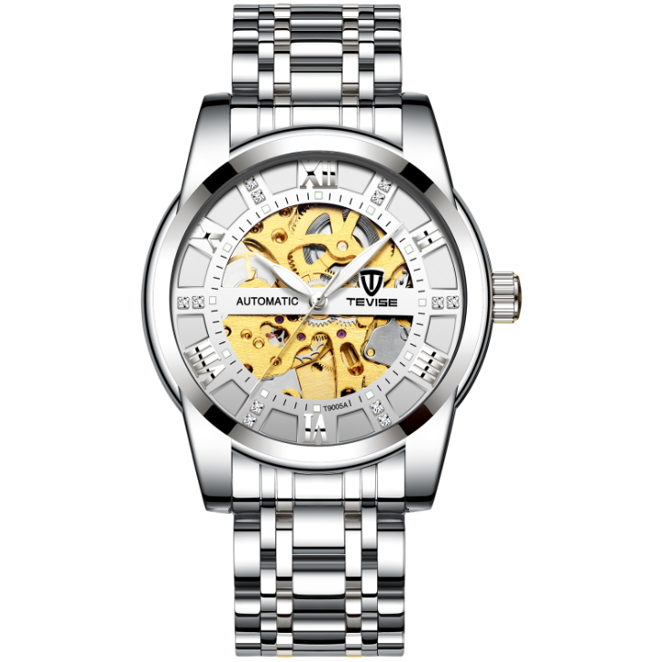 Men''s Fashion Watch Fashion Automatic Mechanical Watch Hollow Watch Watch Waterproof Men''s Watch Brand : TEVISE Model: T9005A Special features: calendar Display type: pointer Applicable people: male style: Casual Waterproof: can Waterproof performance:
