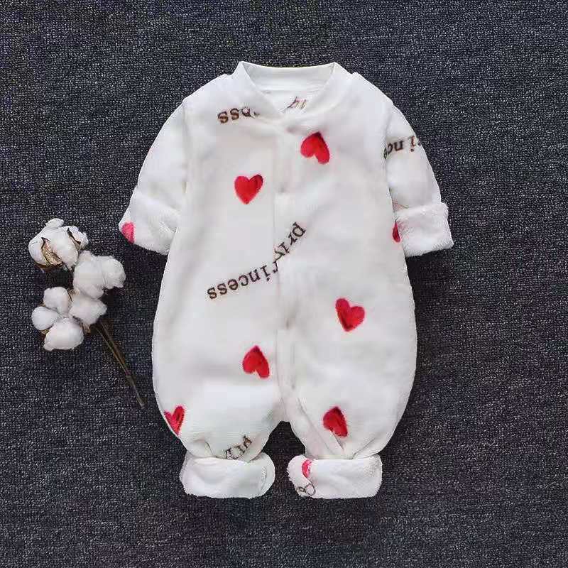 Baby onesies Baby Long Sleeve Romper Applicable gender: neutral/male and female Sleeve length: long sleeve Thickness: thicker Fabric name: Flannel Main fabric composition: cotton Main fabric ingredient content: 100 (%) 1. Asian sizes are 1 to 2 sizes smal