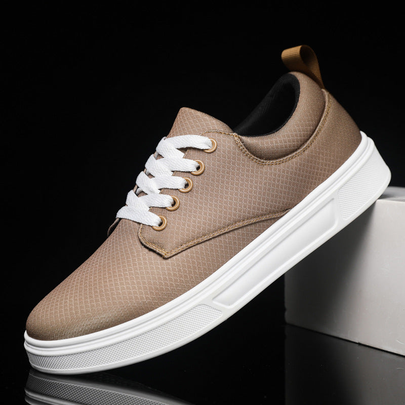 Men's Four Seasons Fashionable All-match Soft-soled White Shoes Product information: Pattern: solid color Lining material: Mesh Applicable sports: Universal Color: 063 Gray, 063 Black, 063 Brown Upper height: low top Heel height: flat heel Heel shape: fla