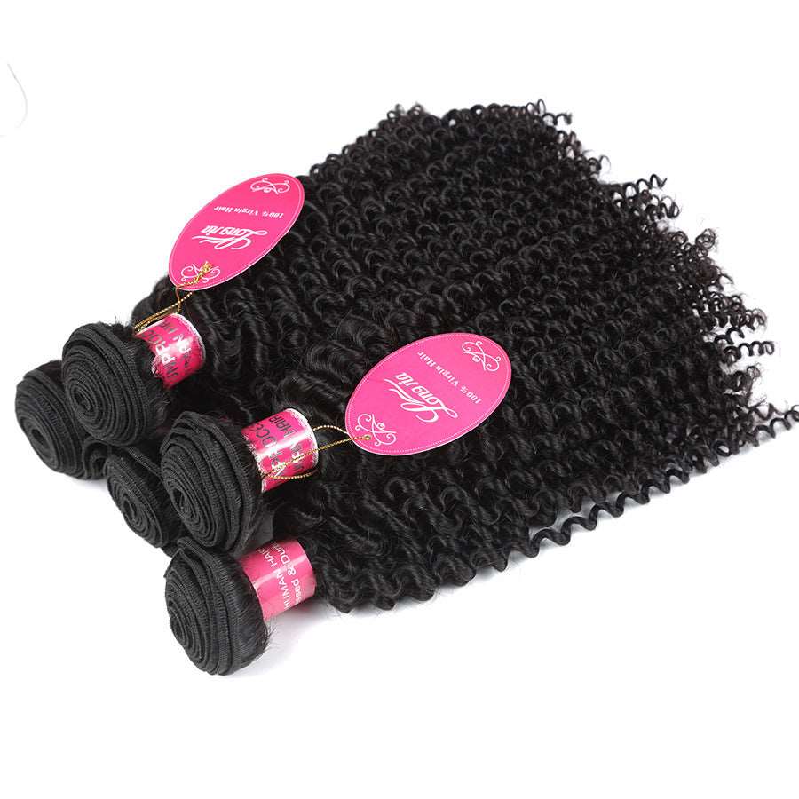 10A Deep Curly Brazilian Human Hair Bundles Weave Product information: Product name :deep curly Material:Human hair Specification:8-24 inches Color: 1B natural color Weight:100g±2g/each Packing list: 1* wig 10A Deep Curly Brazilian Human Hair Bundles Weav