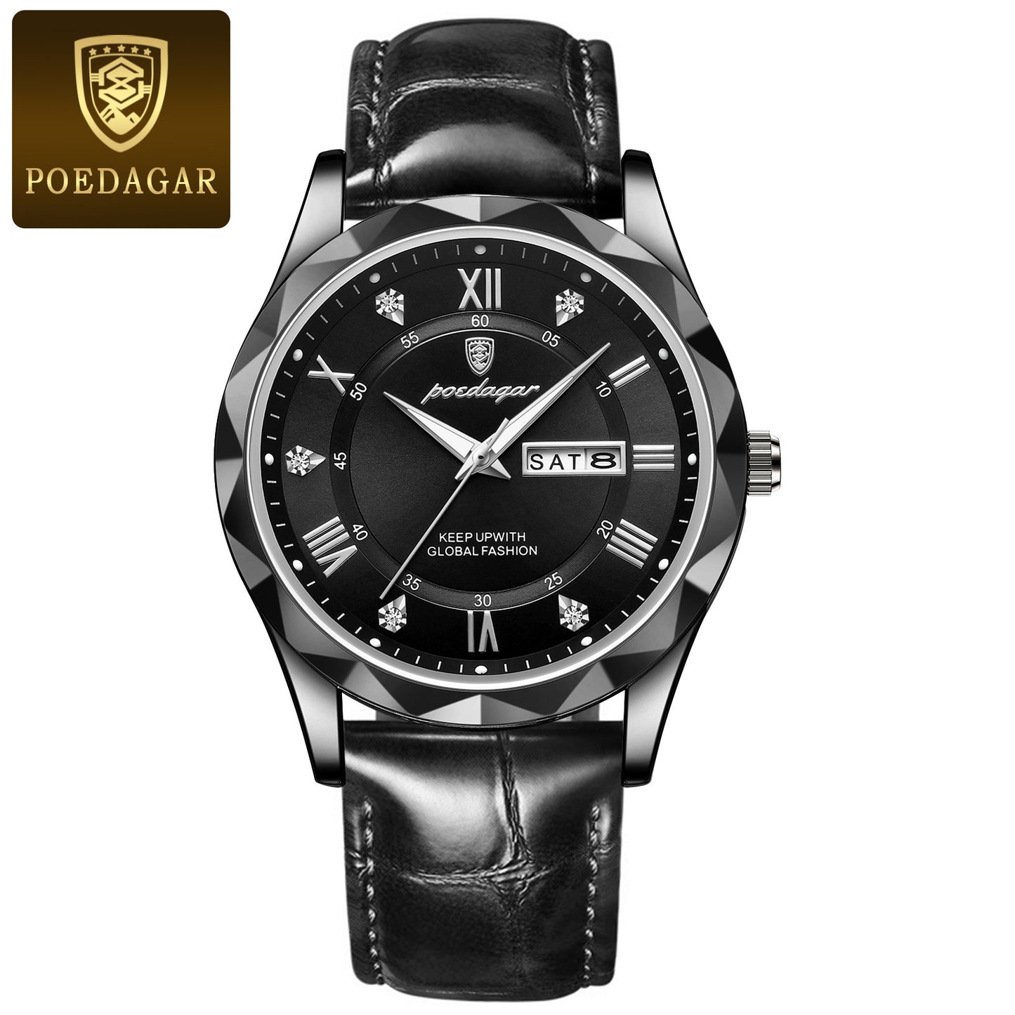 Leather Belt Men's Luxury Fashion Quartz Wrist Watch Product information: Color: 615 black and golden surface band style, 615 Gold blue surface band style, 615 Gold white surface band style, 615 Gold green surface band style, 615 Gold shell black surface