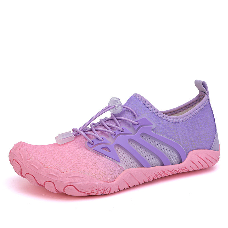 Outdoor Sports Five Finger Swimming Shoes Overview: Unique design, stylish and beautiful. Good material, comfortable feet. A variety of colors, any choice. Specification: Wearing method: front tie up Function: Breathable Inner material: mesh Suitable venu