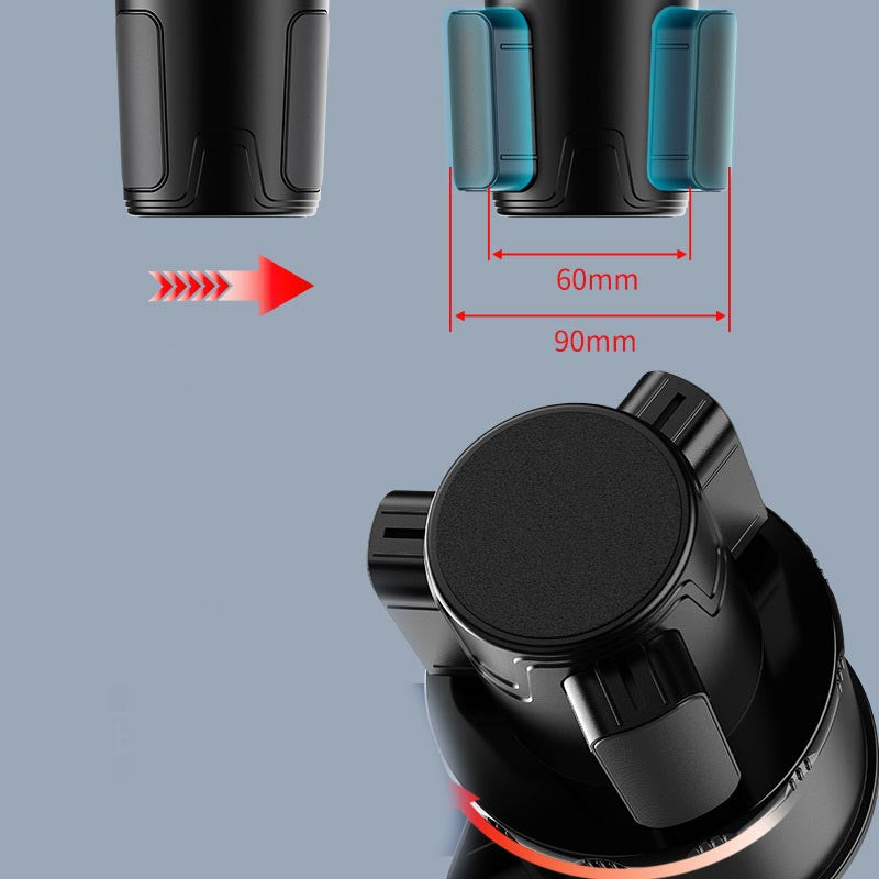 Simple Car 360 Degree Rotating Dinner Plate Tray Product information: Material: plastic Use location: center console Installation method: plug-in Style: Car water cup tray holder Colour: Black Color: small style, large style Packing list: 1*pallet Size In