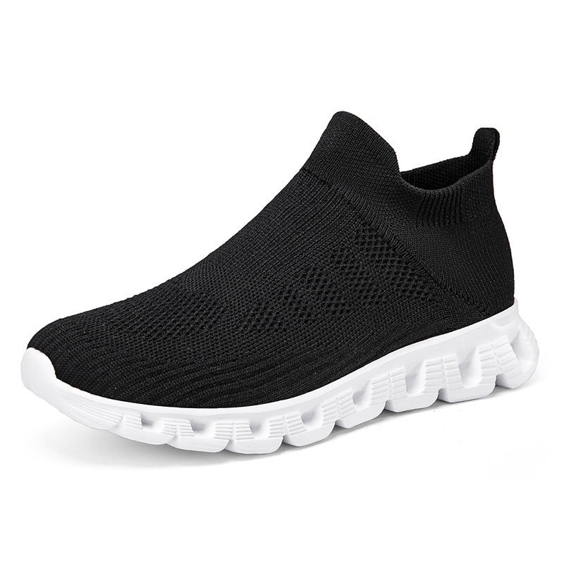 Casual Solid Color Flying Woven Sports Shoes Men Lightweight Breathable Mesh Shoes Summer Sneakers Product information: Function: Breathable, lightweight, non-slip Upper Material: Mesh Sole Material:EVA Heel shape: flat Lining Material: Mesh Upper Height: