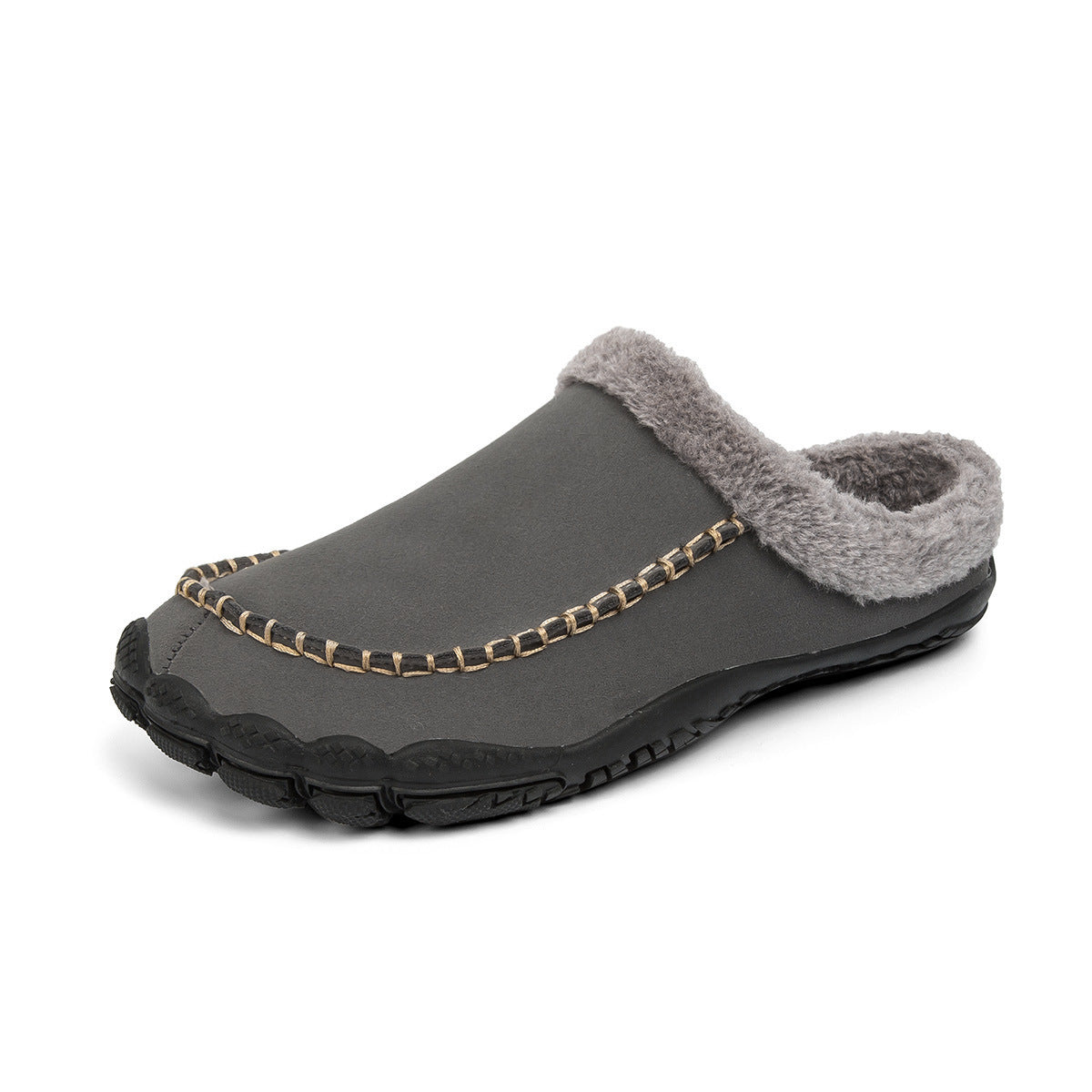 Men's Winter Warm Slippers Lightweight Anti-slip Cozy Fuzzy Winter House Slippers Wide Indoor Outdoor Shoes Overview: 【Warm and Comfy】Slippers filled with fluffy plush lining are very warm and cozy, soft and easy to bend, experience a different kind of co