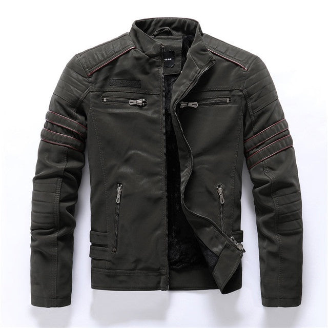 Men Leather Jacket Cortex classification: PU Color: green, black, brown Size: L, XL, XXL, XXXL, 4XL 1. Asian sizes are 1 to 2 sizes smaller than European and American people. Choose the larger size if your size between two sizes. Please allow 2-3cm differ