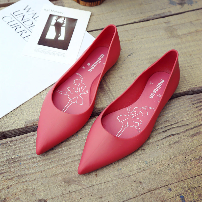Summer Shallow Rain Boots Women Flat Jelly Shoes Product information: Applicable age: adult Applicable gender: female Tube height: low tube Thickness: ordinary thick Heel height: low heel (1-3CM) Pattern: plain Color: black, pink, dark blue, rose red, lig
