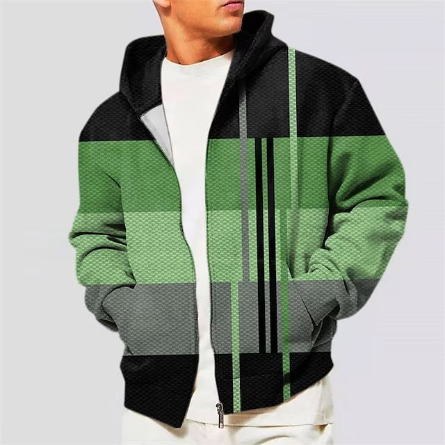 3d Printing Cardigan Zipper Men's Hooded Sweater Product information: Sleeve length: long sleeve Collar type: Stand Collar Main fabric composition: Polyester Fiber (polyester) Version: Loose Style details: Printing Hooded or not: Hooded Packing list: Swea