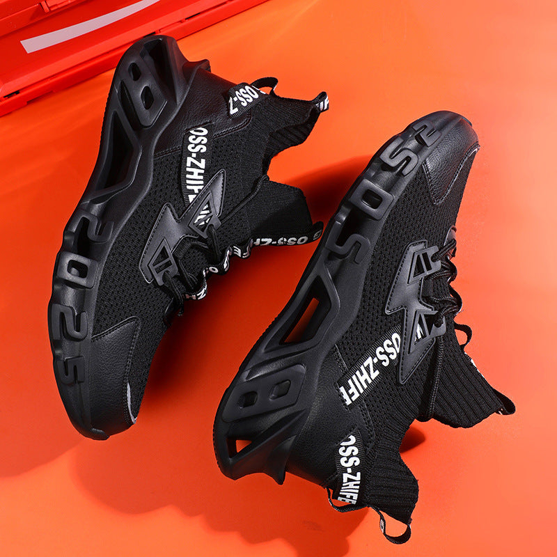 New Flying Woven Platform High-top Casual Shoes Product information: Pattern: solid color Applicable sports: Universal Lining material: Mesh Color: black, white Upper height: gaoguan Heel height: mid heel (3-5cm) Size: 38, 39, 40, 42, 41, 43, 44, 45, 46 S