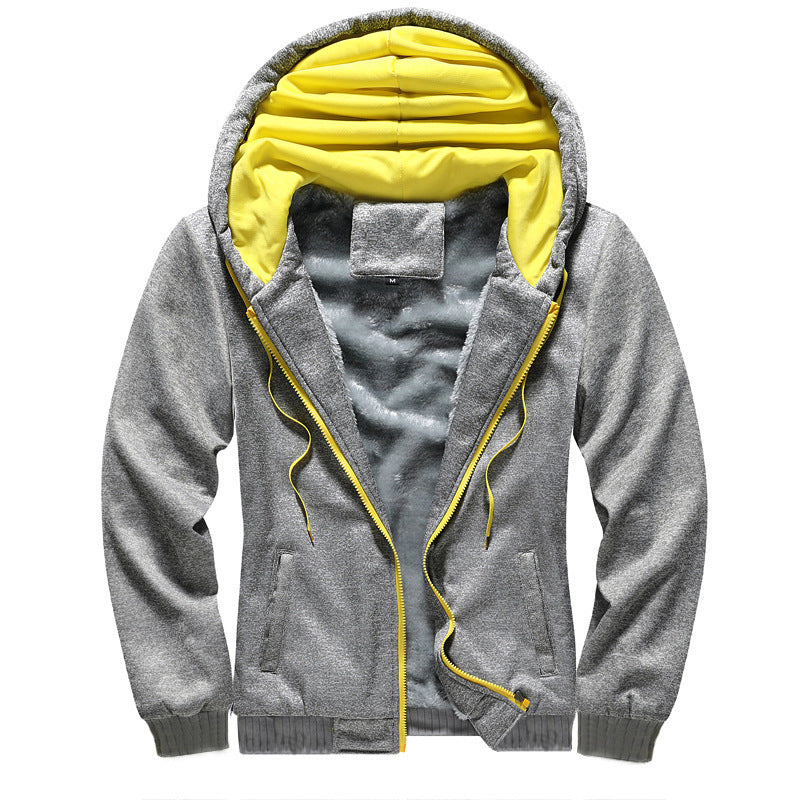 Sports plus velvet padded baseball uniform style: Casual Purchasing category: Youth popular (18-24 years old) Style: cardigan With or without liner: with liner Liner type: hair liner Collar type: no collar Sleeve length: long sleeve Whether Hooded: Hooded