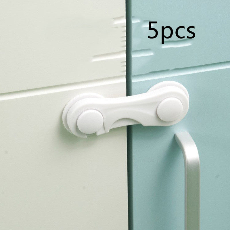 New Baby Safety Protection Lock Drawer Lock Child Safety Anti-pinch Hand Cabinet Door Refrigerator Lock Toilet Lock Product information Product Category: Safety Lock Color: White Size Information Size: about 10cm/15cm in length Packing list Security lock*