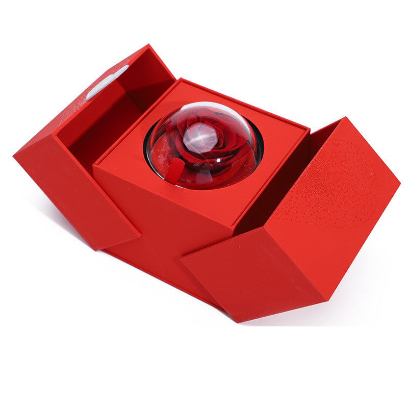 Creative Eternal Rose Box Eternal Soap Flower Jewelry Box Ring Necklace Storage Case Valentines Surprise Gift Overview: 1.【Romantic Gifts for Her】Forever rose symbolizes forever love, harmonious family, and loyal friendship. Surprise your loved ones. 2.【P