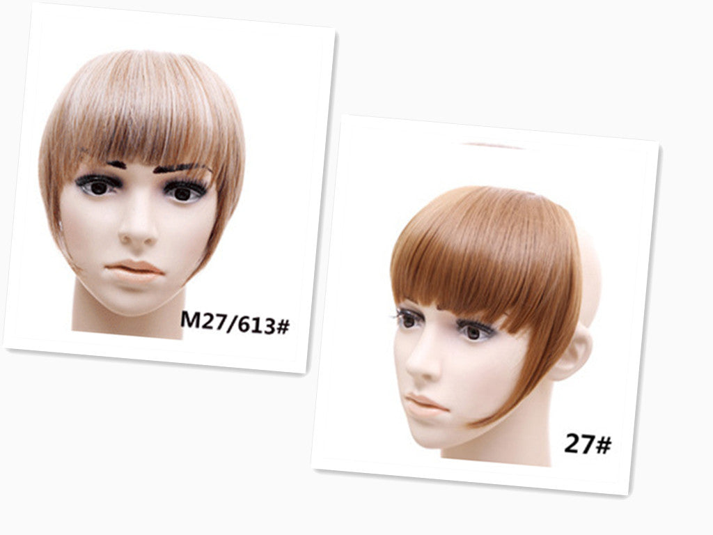 Hair Bangs Hairpiece Accessories Synthetic Fake Bangs Overview Easy to apply and portable. NOTE: 1.Product are taken in kind, but because of lighting problems, pictures may have a slight chromatism. 2.Due to the difference between different monitors, the