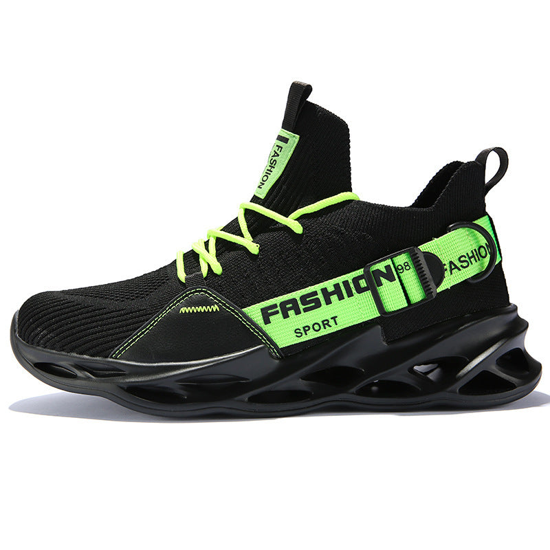 Casual sneakers flying woven mesh shoes Wearing style: front tie Inside material: mesh pattern: plain Type of foreign trade: export Upper height: low Sole material: TPU Upper material: flying mesh Applicable scenes: running sports, sports trends, other ba