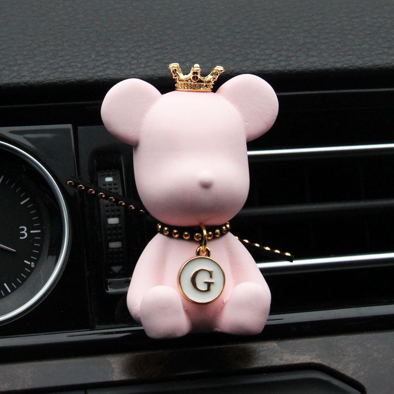 Car Mounted Perfume Accessories Air Conditioner Air Outlet Perfume Accessories Product Introduction: Material of perfume seat: gypsum Perfume Block Shape: Bear Placement mode: perfume at air outlet Function: decoration, fragrance Size: height about 7cm, w
