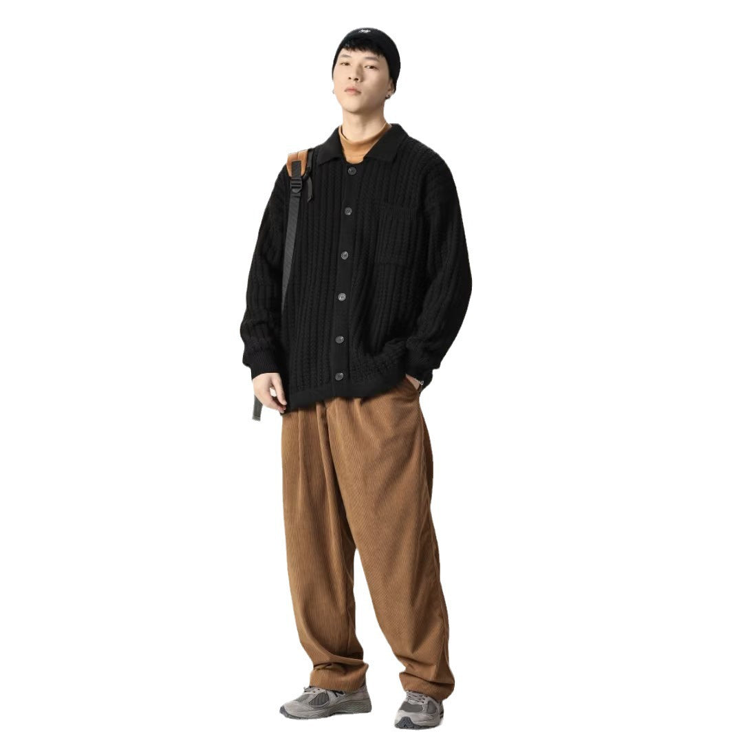 Loose Oversized Solid Color Knit Sweater Product information : Main fabric composition: polyester fiber (polyester) Content of main fabric components: 65(%) Color: M64 black Size Information: Size: M,L,XL,2XL,3XL,4XL,5XL. Note: 1. Asian sizes are 1 to 2 s
