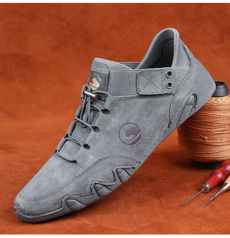 Men's Shoes Summer Sports Casual Borad Shoes Product information: Lining material: Cotton Color: khaki, Gray Processing Method: suede leather Size: 38, 39, 40, 41, 42, 43, 44 Sole craft: sewing shoes Sole material: rubber Popular elements: sewing thread T