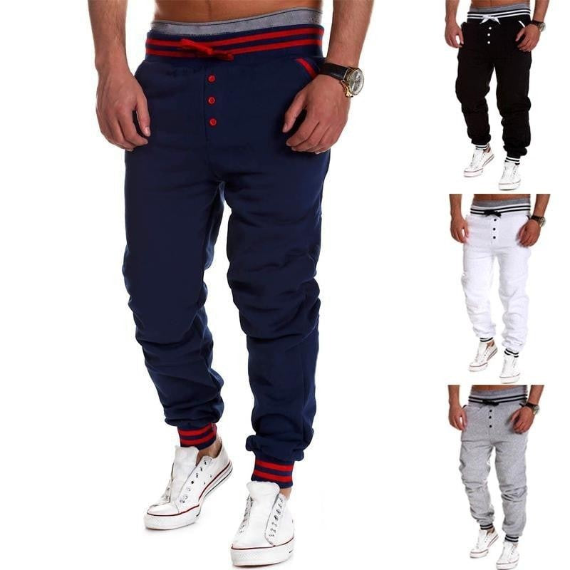 Casual Skinny Jogging Sweatpants Product Name : Casual Skinny Jogging Sweatpants Length(cm): M:103,L:106,XL:107,XXL:109 Wasit(cm): M:89,L:93,XL:97,XXL:102 Hip(cm): M:92,L:96,XL:100,XXL:104 Tight(cm): M:38,L:40,XL:42,XXL:44 Casual Skinny Jogging Sweatpants