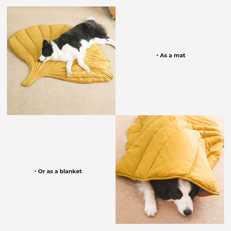 Pet Universal Four Seasons Pet Mat Product information: Color: Ginkgo yellow-L:127 */50*45 inches, Elm Green-L:107*/42*56 inches, pine cone Brown-L:98*123cm/38*48 inches, Maple Leaf red-L:104*118cm/40*46 inches, pink-L:120*110cm/47*43 inches Applicable ob