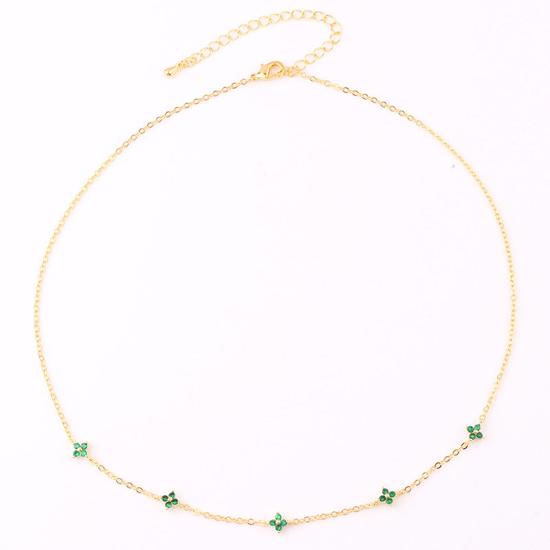 Ins Style Fashion Blue Flower Necklace Vacation Beach Travel Spring Summer Jewelry Overview: Unique design, stylish and beautiful. Good material, comfortable wear. A variety of colors, any choice. Product information : Material: gold plated Chain style o-