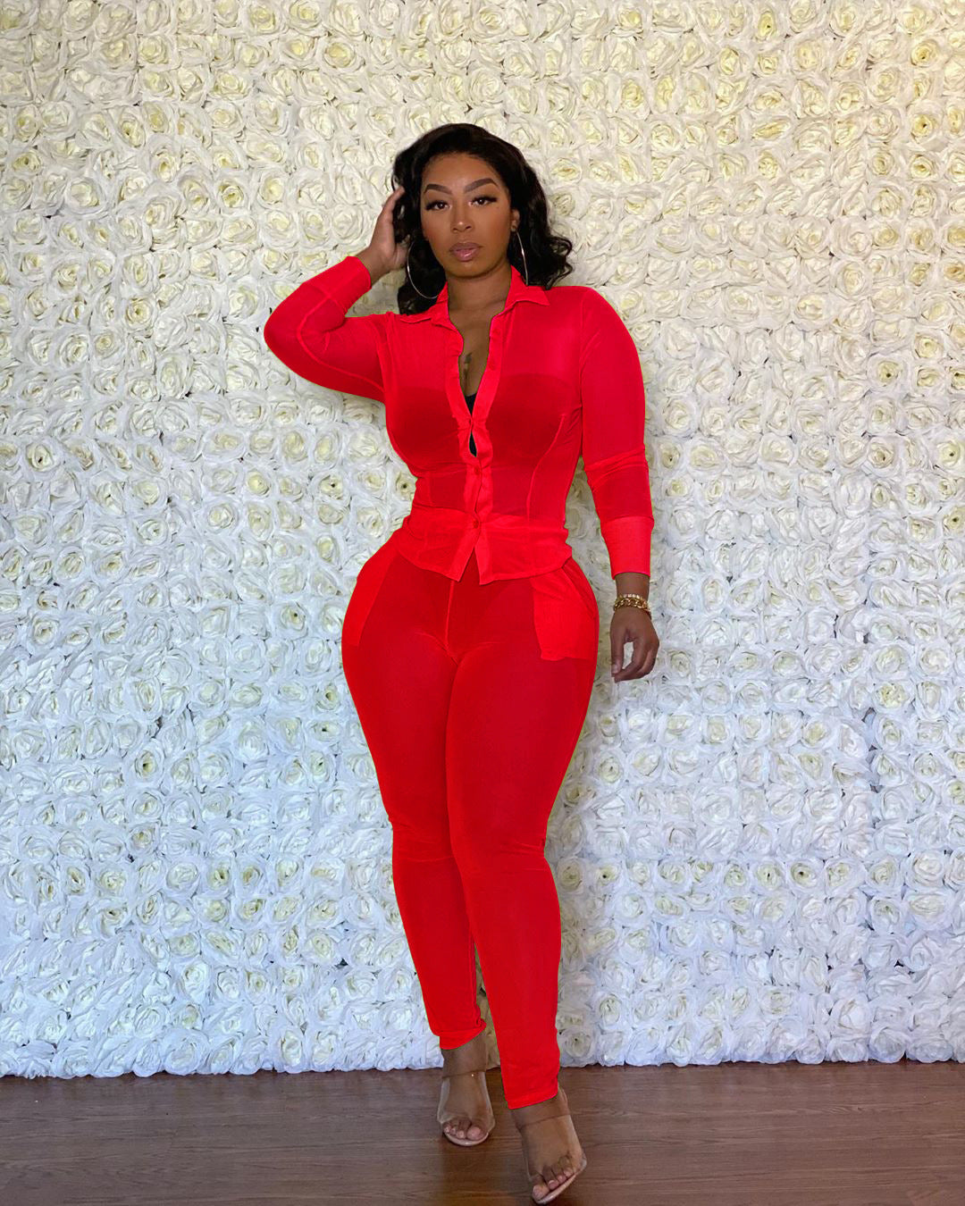 Cardigan suit casual suit Style: Europe and America pattern: plain Style: pants suit Top style: T-shirt Top sleeve length: long sleeve Pants style: pencil pants Length: trousers Popular elements: printing, contrast color, hot silver Fabric: polyester fibe