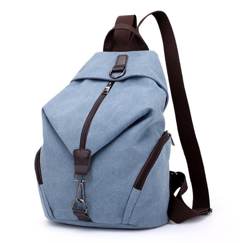 Casual Women's Backpack - Luara Introducing the Casual Women's Backpack - Luara, featuring an exclusive design that combines style and functionality. Crafted from durable canvas, it boasts external pockets and an internal pocket designed specifically for