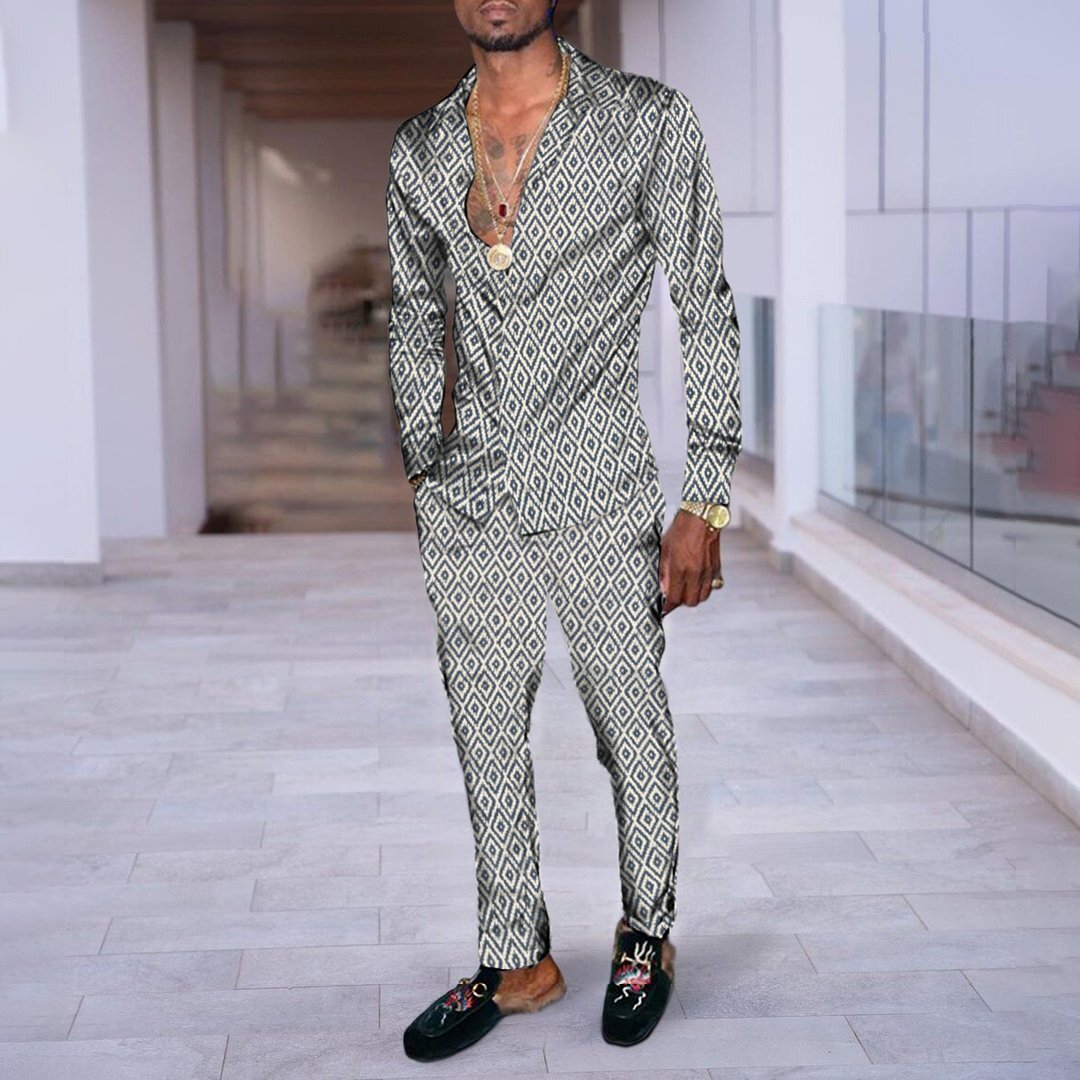 Hip Hop Hong Kong Style Fashion 3D Printing Casual Long Sleeve Shirt Suit Product information: Material:Polyester Fiber (Polyester) Style:hip hop Features:printing Colour: diamond Size Information: Size: M/L/XL/XXL/3XL Note: 1. Asian sizes are 1 to 2 size
