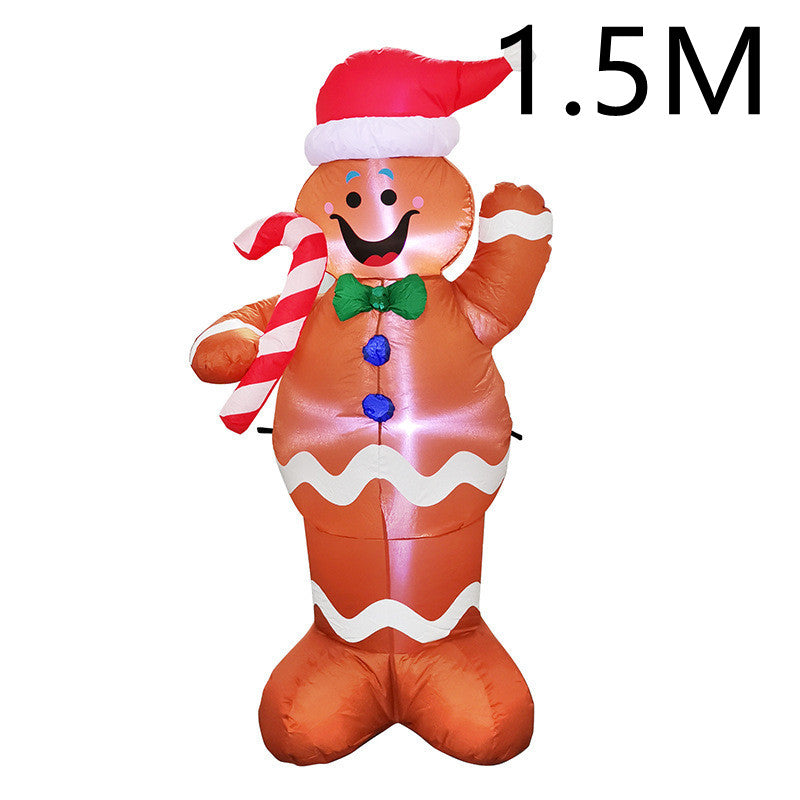 Christmas LED Lights Glowing Santa Tree Snowman Inflatable Doll Outdoor Yard Garden Decor Overview: Unique design, stylish and beautiful. A variety of colors, any choice. Product information: Toy category: Other toys Color: gift bag snowman, gift bag old