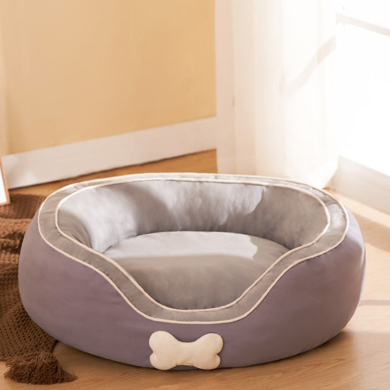 Pet Cats Bed Soft Sofa Winter Warm Dog Bed Mats Bench Cat Puppy Sleep Kennel Pet House For Small Medium Cat Dog Pet Supplies Overview: 1. Comfortable: The material of cotton linen is delicate, soft, and comfortable, creating a comfortable sleeping nest fo