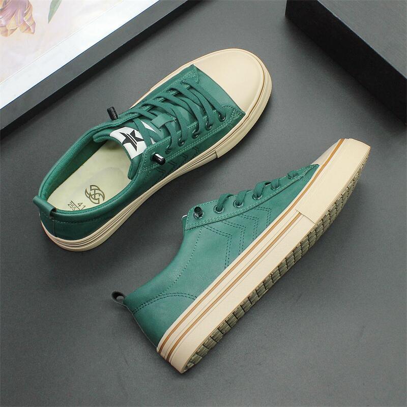 Soft Bottom Men's Casual Leather Shoes Product information: Pattern: solid color Lining material: Mesh Color: Army Green 23848 flash, dark green 23848 flash, camel 23848 flash, gray 23848 flash, black khaki 23848 flash Heel height: flat heel Size: 38, 39,
