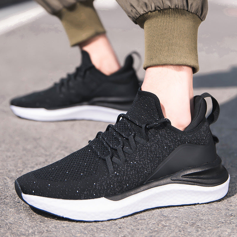 Flying Korean Version Of Woven Men's Casual Shoes Overview: Unique design, stylish and beautiful. Good material, comfortable feet. A variety of colors, any choice. Specification: Upper material: polyester Sole Material: Rubber Applicable gender: male styl