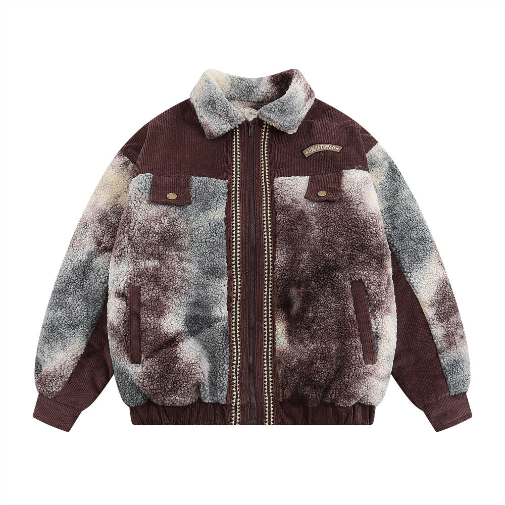 Lamb Wool Coat Fashion Men Product information: Color: Brown Suitable for people: Youth Size: M,L,XL Applicable scenarios: Leisure Main fabric composition: Polyester Fiber (polyester) Applicable Gender: Male Size Information: Note: 1. Asian sizes are 1 to