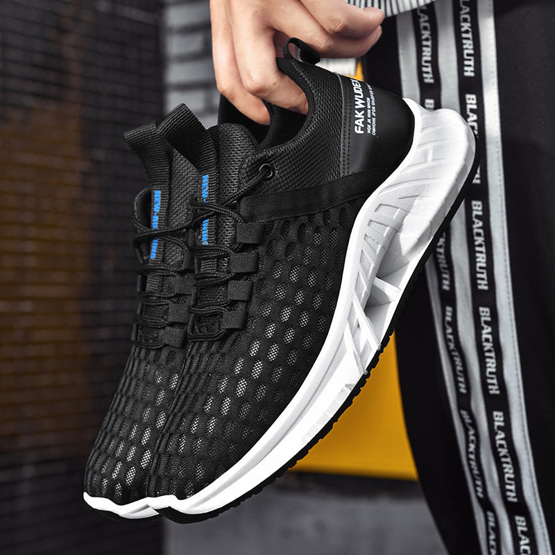 Men's And Women's Sports Shoes Flying Woven Mesh Sports Couple Shoes Product information: Product category: Sports casual shoes Function: Breathable, lightweight, non-slip, wear-resistant Applicable gender: male pattern: plain Upper material: fabric Sole