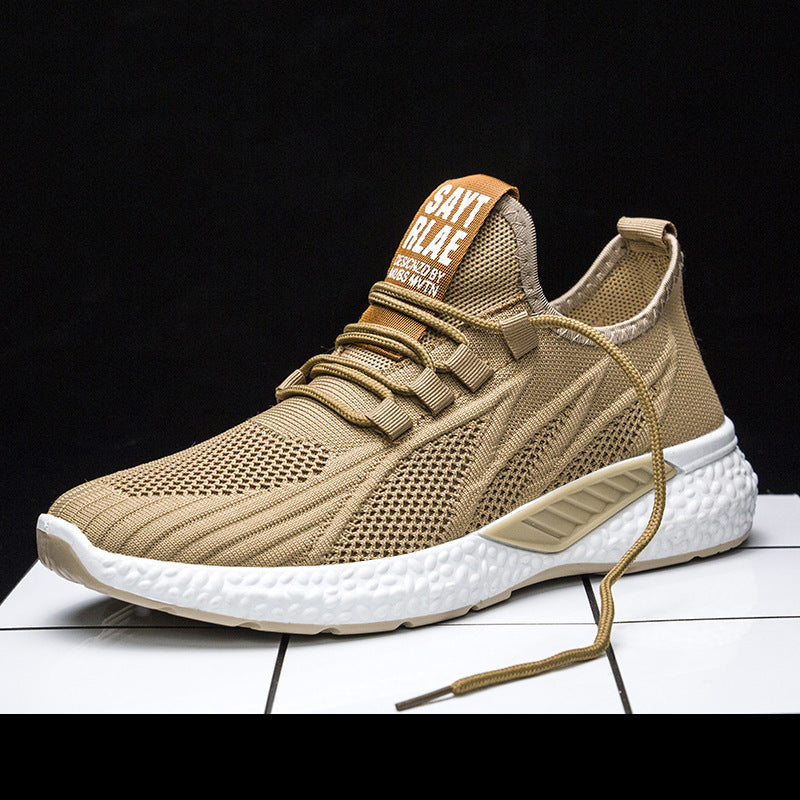 Men's Shoes New Spring Sports Shoes Running Casual Shoes Product information Product category: Sports casual shoes Applicable gender: male Pattern: plain Upper material: flying weave Sole material: plastic Wearing style: front tie Toe shape: round toe Sol