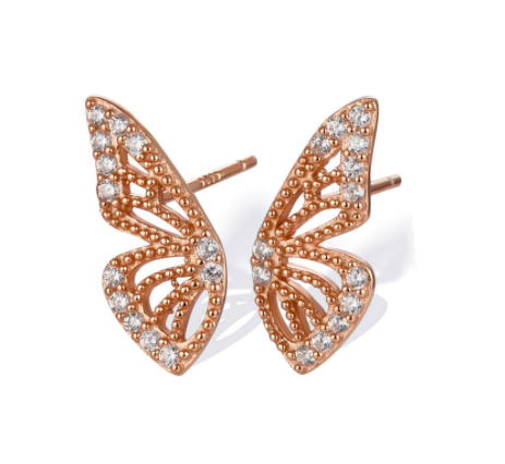 Exaggerated Bohemian Crystal Butterfly Earrings Product information: Material: Metal Style: European and American Style: Women's Style: Butterfly Treatment process: Electroplating Note: One pair is a butterfly, divided left and right Packing list: Earring