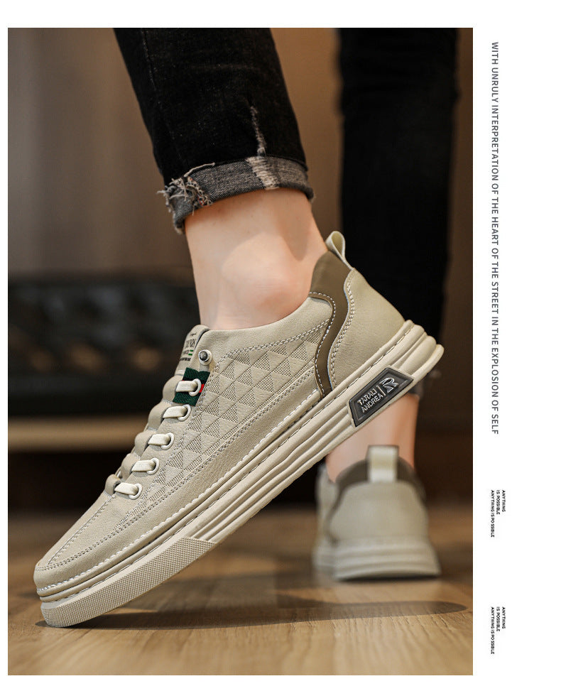 Men's Breathable Soft Soled Flats Leather Shoes Product information: Lining material: pu Applicable sports: Universal Color: beige, white Upper height: low top Heel height: low heel (1-3CM) Size: 39, 40, 41, 42, 43, 44 Sole craft: injection moulded shoes