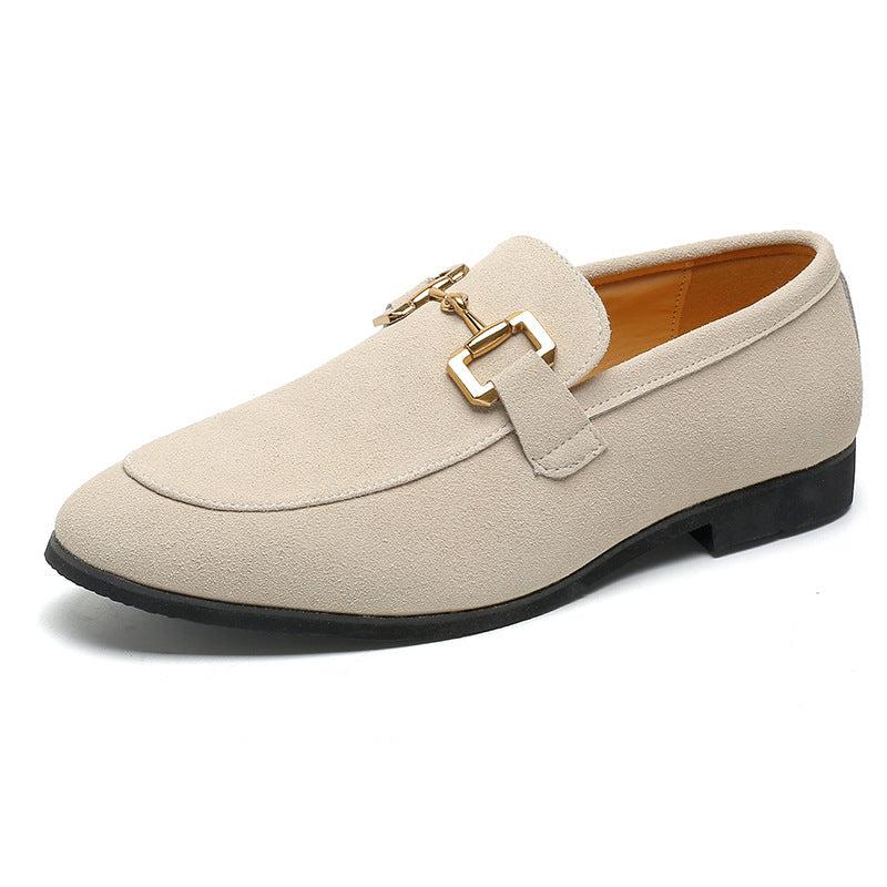 Fashion Personality Suede Leather Shoes Men Product information: Color: black, khaki Shoe top material: PU Size: 38.39, 40.41, 42.43, 44.45, 46 Applicable age: Adult Type: Gommino Packing list: Men's shoes *1 pair Product Image: Fashion Personality Suede