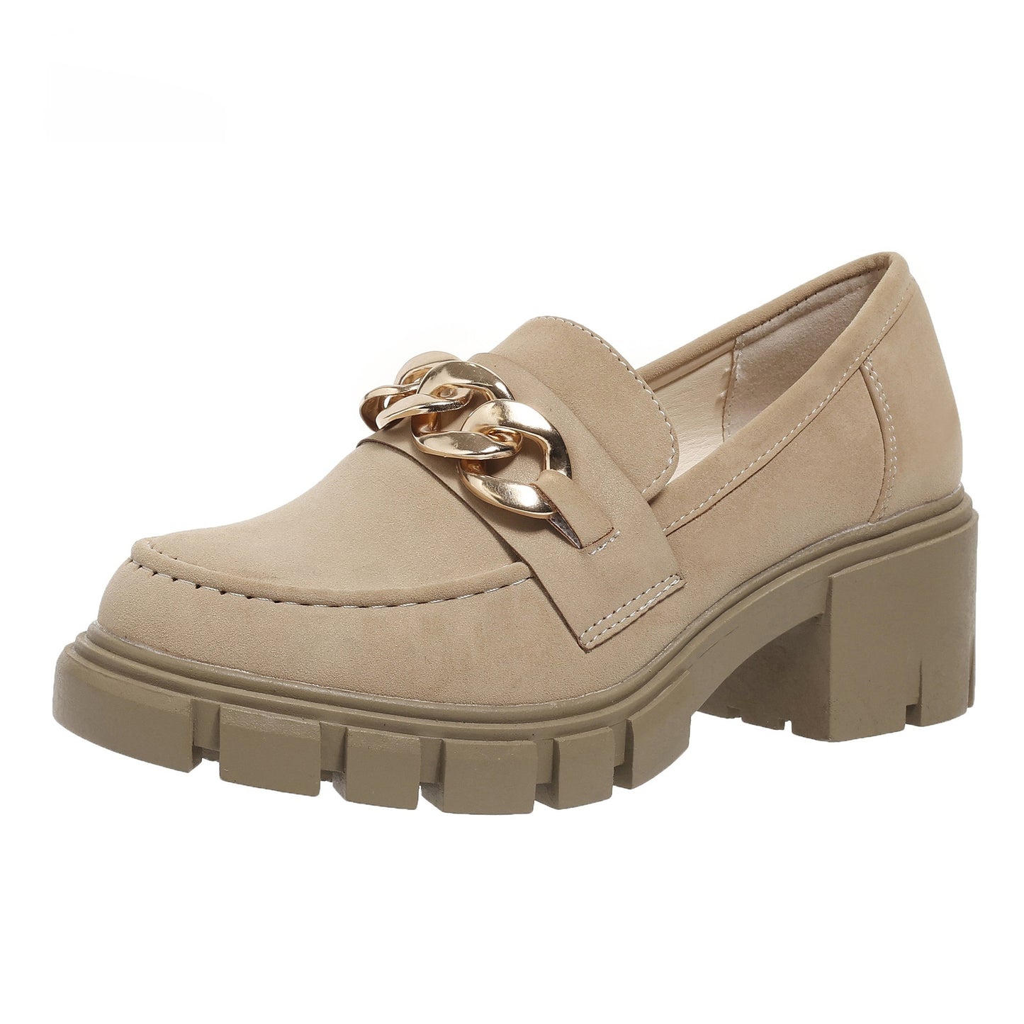 Plus Size Chain Women's Fashion Shoes Product information: Pattern: solid color Lining material: imitation leather Applicable sports: Universal Color: black, red, Army Green, khaki Upper height: low top Heel height: high heels (6-8CM) Size: US size 5, US