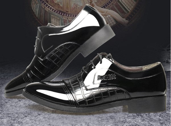 pattern autumn men's pointed business dress shoes leather men's shoes single shoes shoes men Toe shape: pointed Upper material: microfiber Applicable gender: male Popular elements: sequins, stitching, leather stitching Suitable for the season: spring, aut