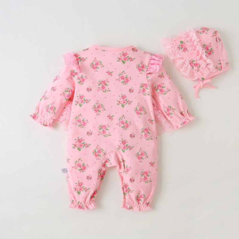 Baby girl baby onesies Cap is removable. Main fabric composition: cotton Main fabric ingredient content: 95% size:cm bust Length Shoulder width 59 48 48.5 18.5 66 50 50 19.5 73 52 52 20.5 80 55 55 21.5 90 57 57 22.5 1. Asian sizes are 1 to 2 sizes smaller