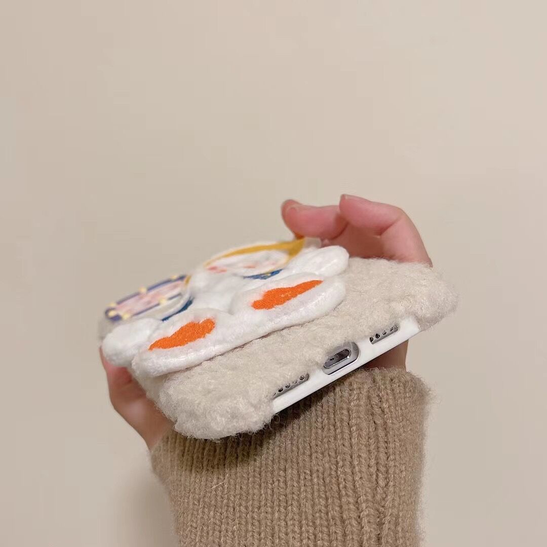 Cartoon Cute Question Mark Duck Phone Case Overview: Protect your phone from scratch, dusk, shock and accidental fall Unique Design will definitely turn heads and make your Phone Stand Out Specification: Style: back cover Material: plush Style: Cartoon, J