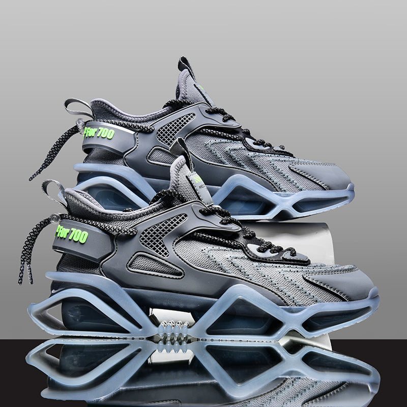 Sports Casual Shoes Flying Woven Fashion Flower Bottom Mesh Specification: Function: Breathable Upper material: flying weave Sole Material: Rubber Applicable sports: general Wearing style: front tie Popular elements: car suture Heel shape: flat heel Insid