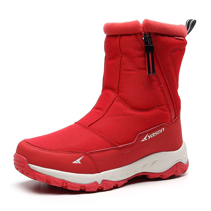 Thickened Snow Boots Couple Fleece Warm Outdoor Walking Climbing Shoes Winter Product information: Lining material: artificial cotton Upper height: tall crown Heel height: flat heel Length of socks: high cylinder Size: 36, 37, 38, 39, 40, 41, 42, 43, 44,