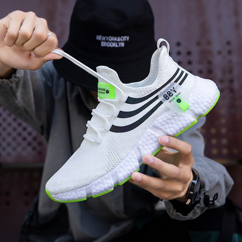 Men's Casual Shoes, Sports Shoes, Youth Fashion Trendy Shoes Product information: Product category: Sports casual shoes Style: sports Function: Massage, quick-drying, breathable, wear-resistant pattern: plain Upper material: mesh Sole Material: Rubber Wea