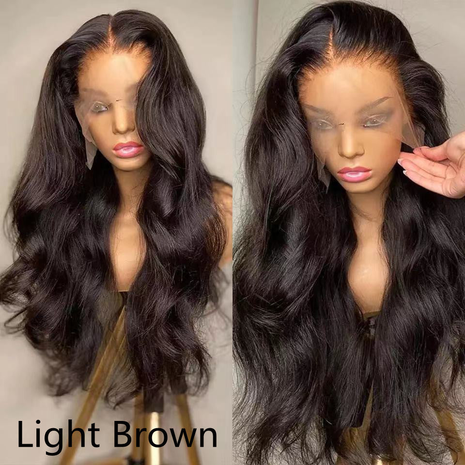 Wig European And American Lace Wigs Chemical Fiber Headgear Front Lace Long Roll Product information: Applicable people: General Treatment process: mechanism Can it be dyed hot or not? Hair material: high temperature wire Applicable skin tone: any skin to